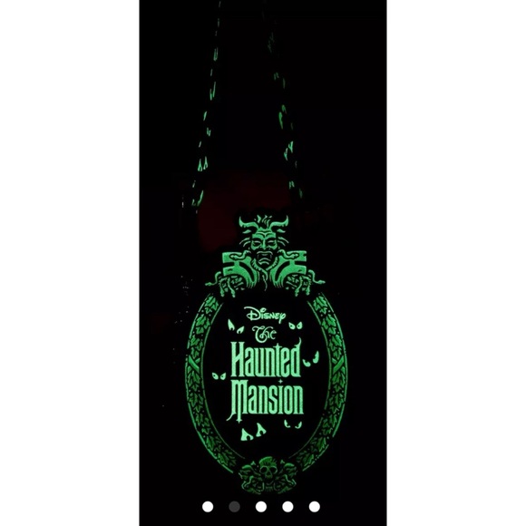 Disney The Haunted Mansion Plaque Figural Glow-in-the-Dark Crossbody Bag - Picture 3 of 5